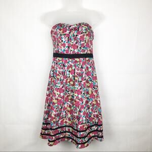 Vintage Romy Babydoll Dress Small Y2K Cotton Empire Midi Floral Fairy Grunge